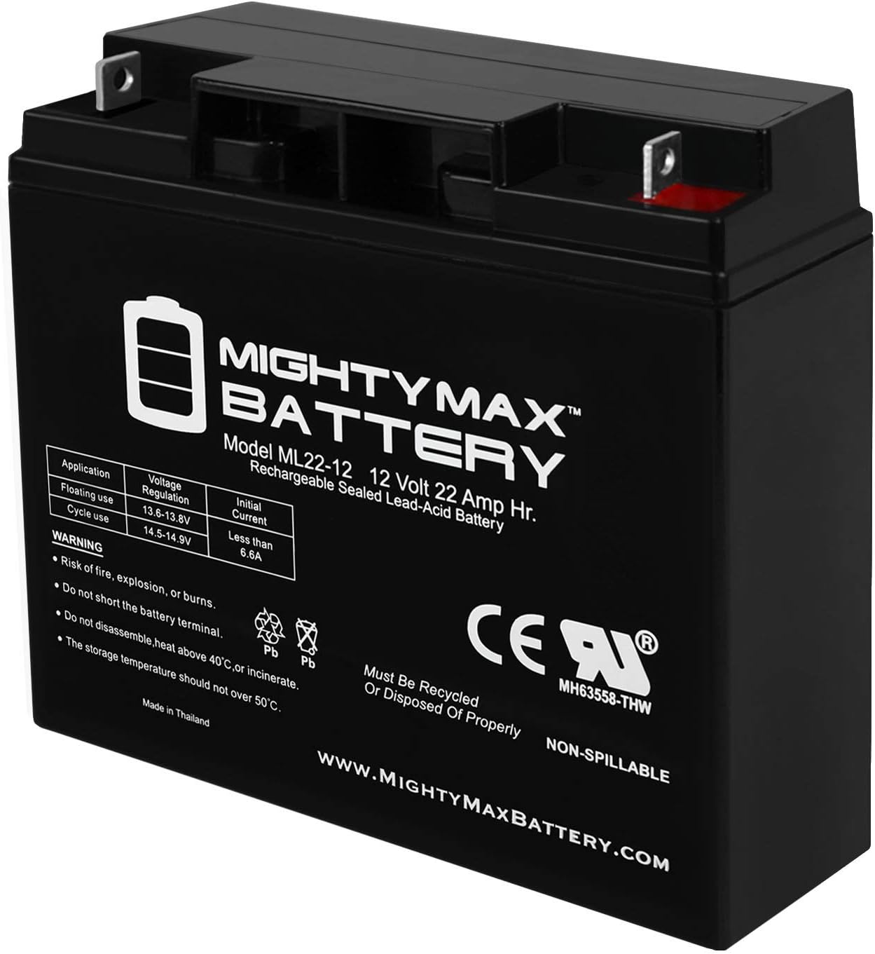 12 Volt 22 AH SLA Battery Pack of 2 D846