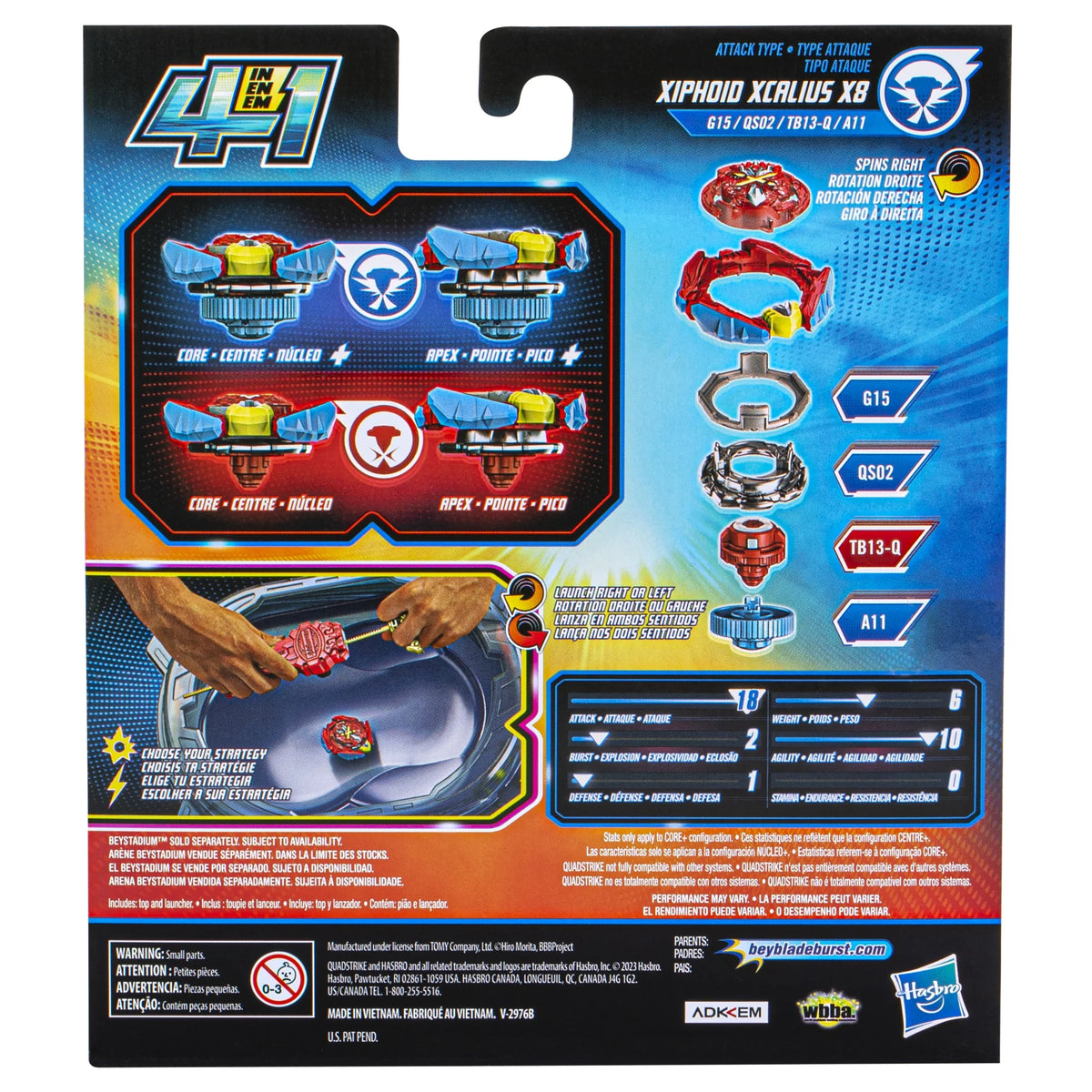 Xiphoid Xcalius X8 Battling Top Set W1270