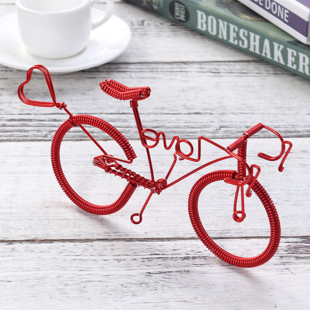 Red Metal Crafts Figurine Ornaments J64245