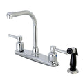 Polished Chrome 2-Handle Kitchen Faucet and Sprayer G308622