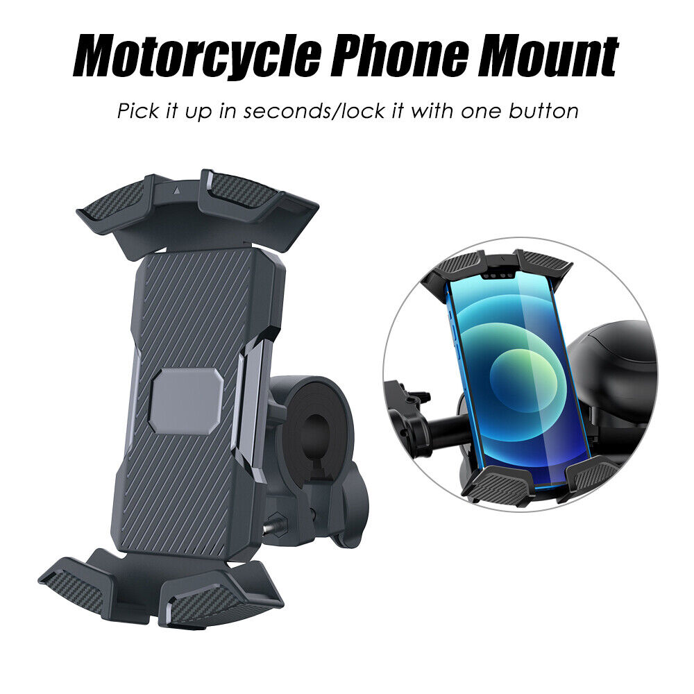 Black Motorcycle Handlebar Mount Holder for Cell Phone GPS J854