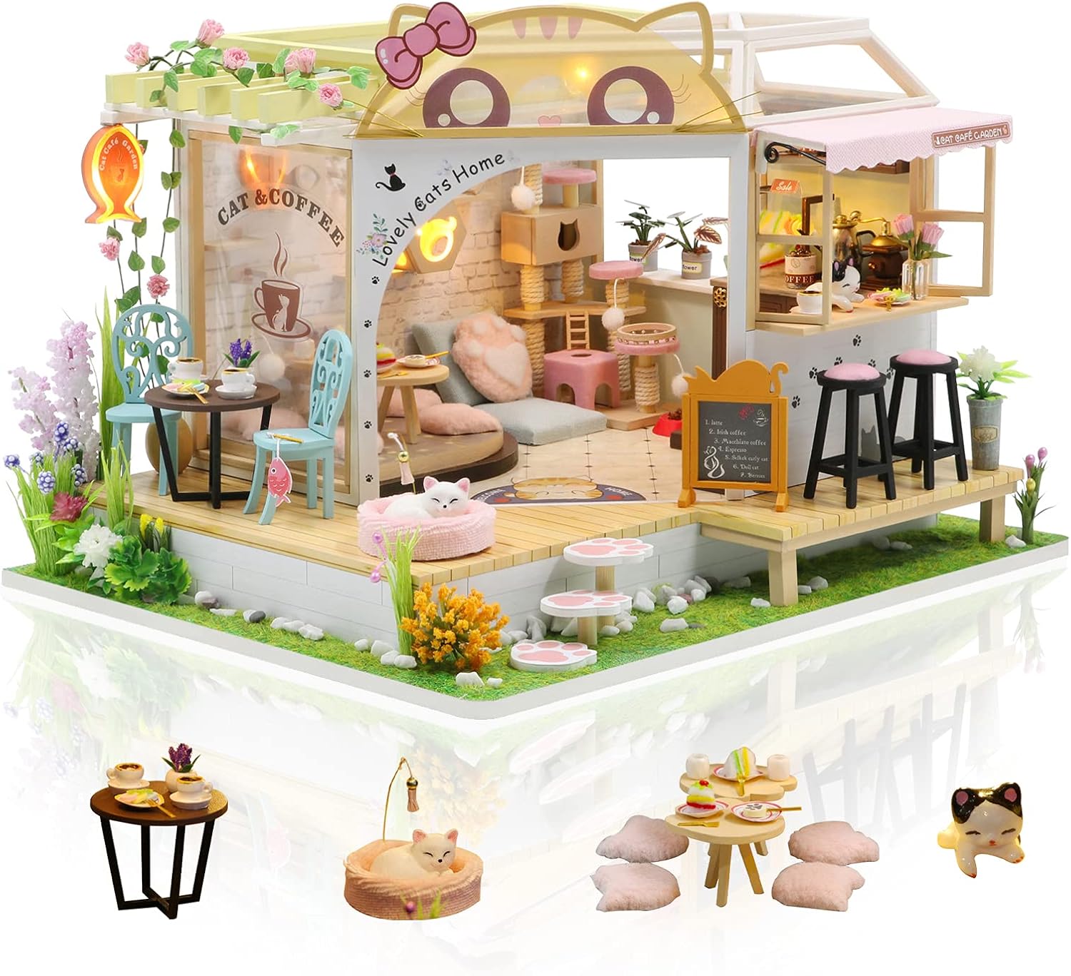 DIY Miniature Dollhouse Kit with Dust Cover, 1:24 Scale G732492