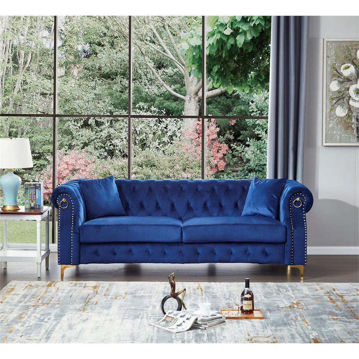 Blue Velvet Sofa K695139