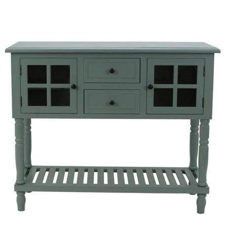 Antique Iced Blue Console Table U7968