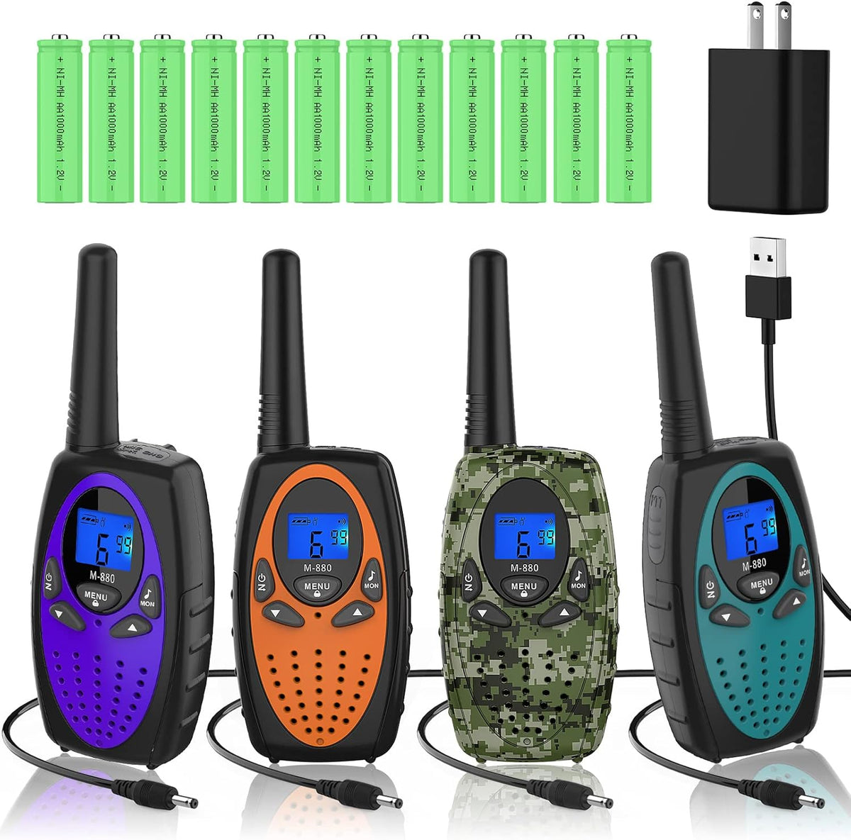 Rechargeable Walkie Talkie Two Way Radio, Pack of 2 O446