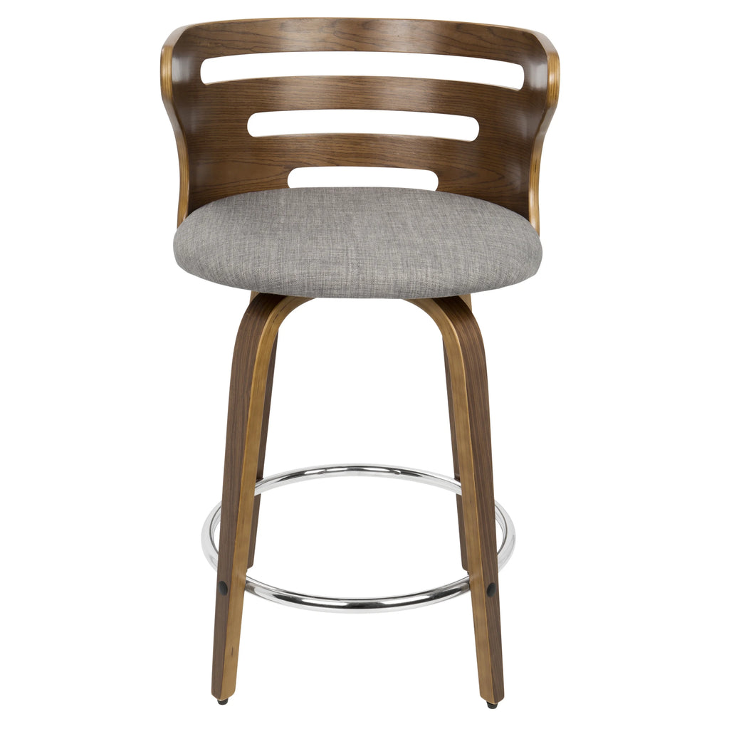 Mid-Century Modern Swivel Counter Stools - Set of 2 F450192