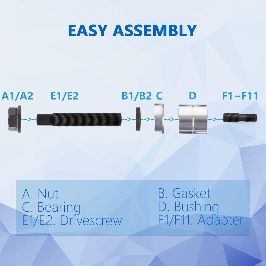 Harmonic Balance Installer Kit with 12 Threaded Adapters E47425