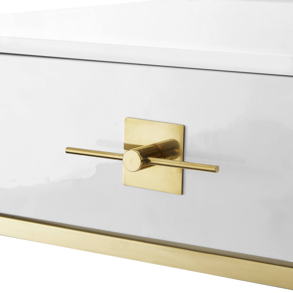 White/Gold Writing Desk H101813