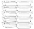 10-Pack 22 Oz Glass Food Storage Containers with Lids H39805