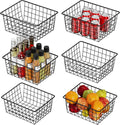 6 Pack Black Small Wire Storage Baskets K439615