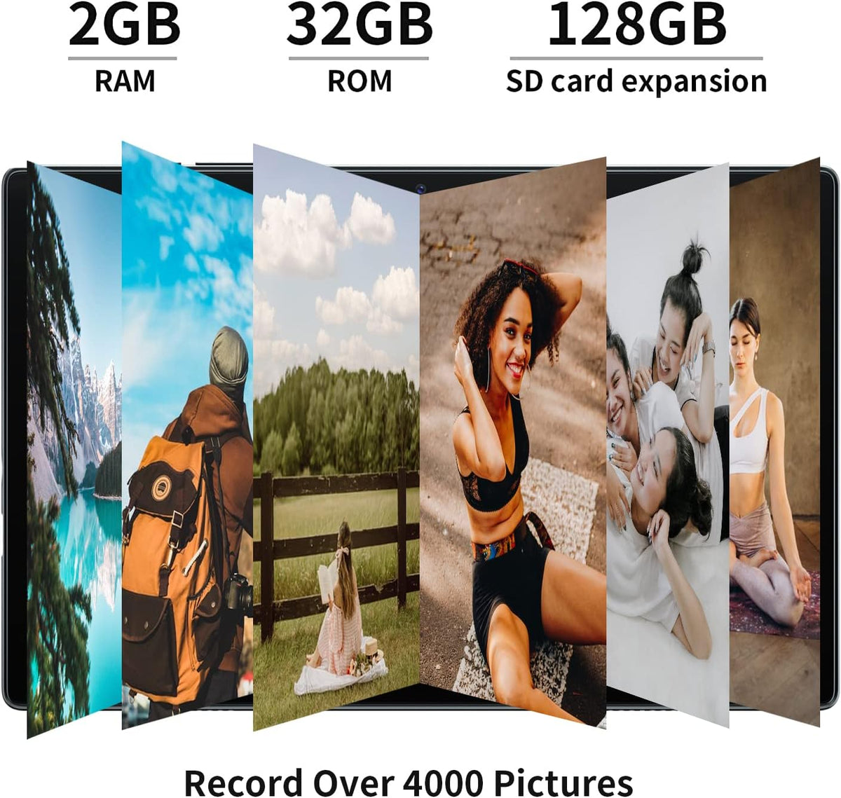 Black 10 Inch Android Tablet with 32GB Storage Z214
