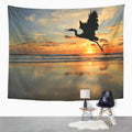 Blue Heron Sunrise Wall Art Hanging Tapestry 51x60 inch J79168