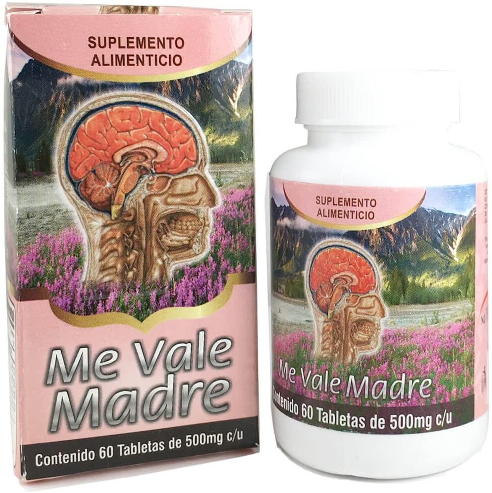 2 Cajas Me Vale Madre 60 Caps. Each Box Headache Migraine & Stress A412