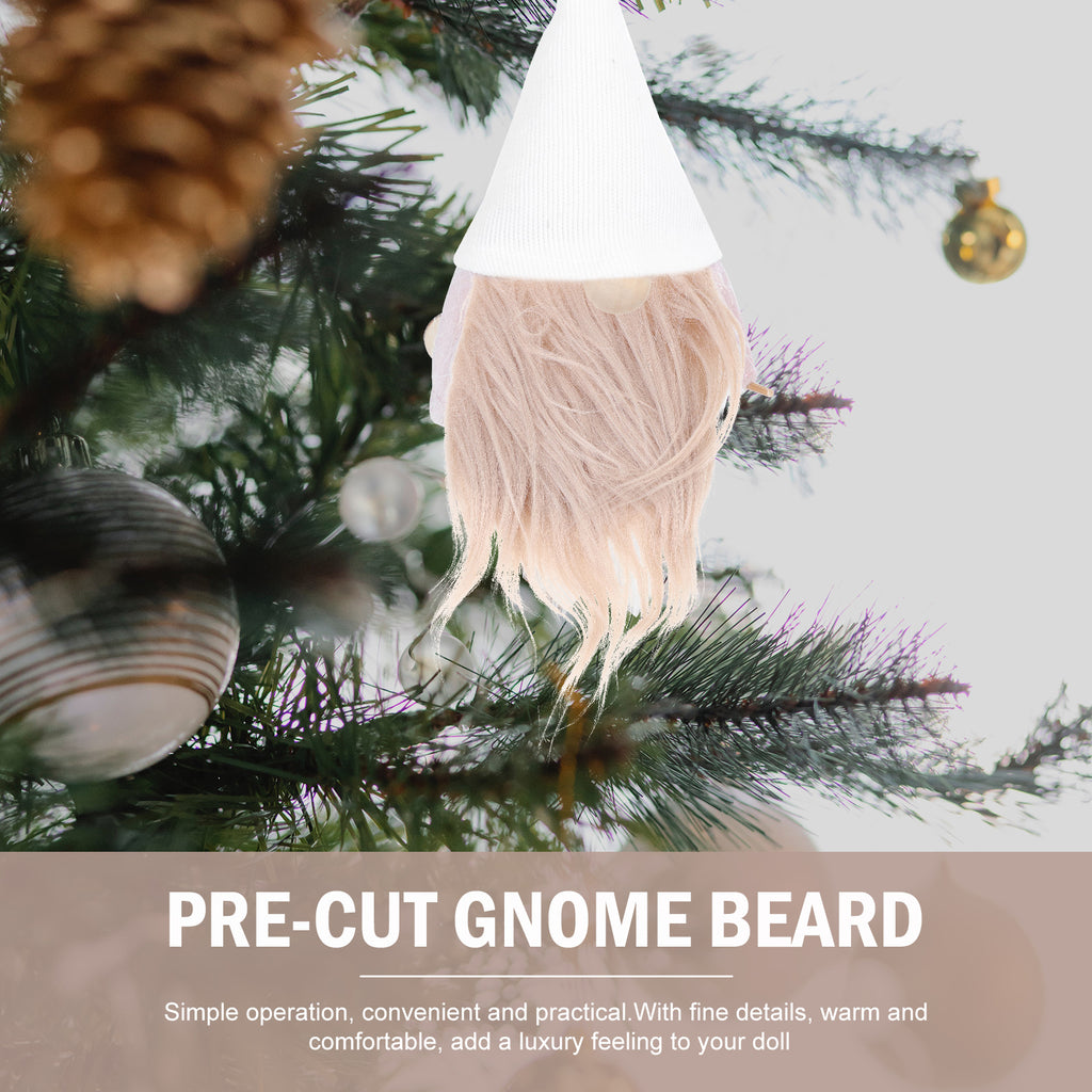 2 Sets Gnome Doll DIY Making Supplies with Faux Fur Fabric and Wooden Balls D8738