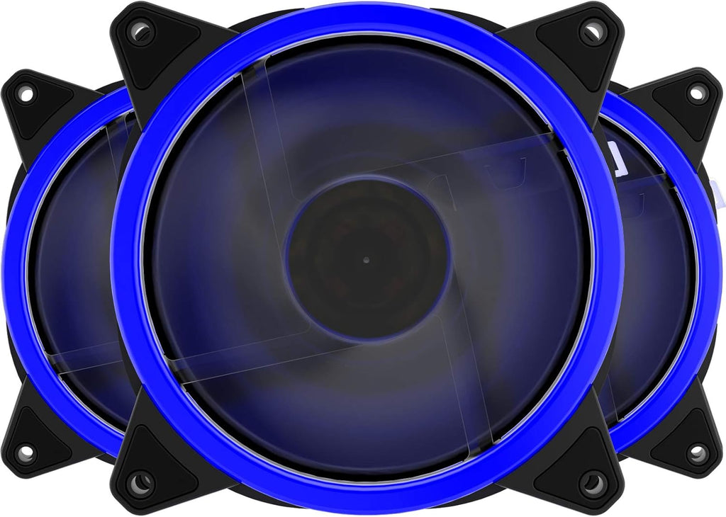 Red 120mm LED Silent Computer Case Fan 3 Pack E87202