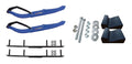 Blue MTX Snowmobile Skis with 4" Round Bars Complete Kit N5680
