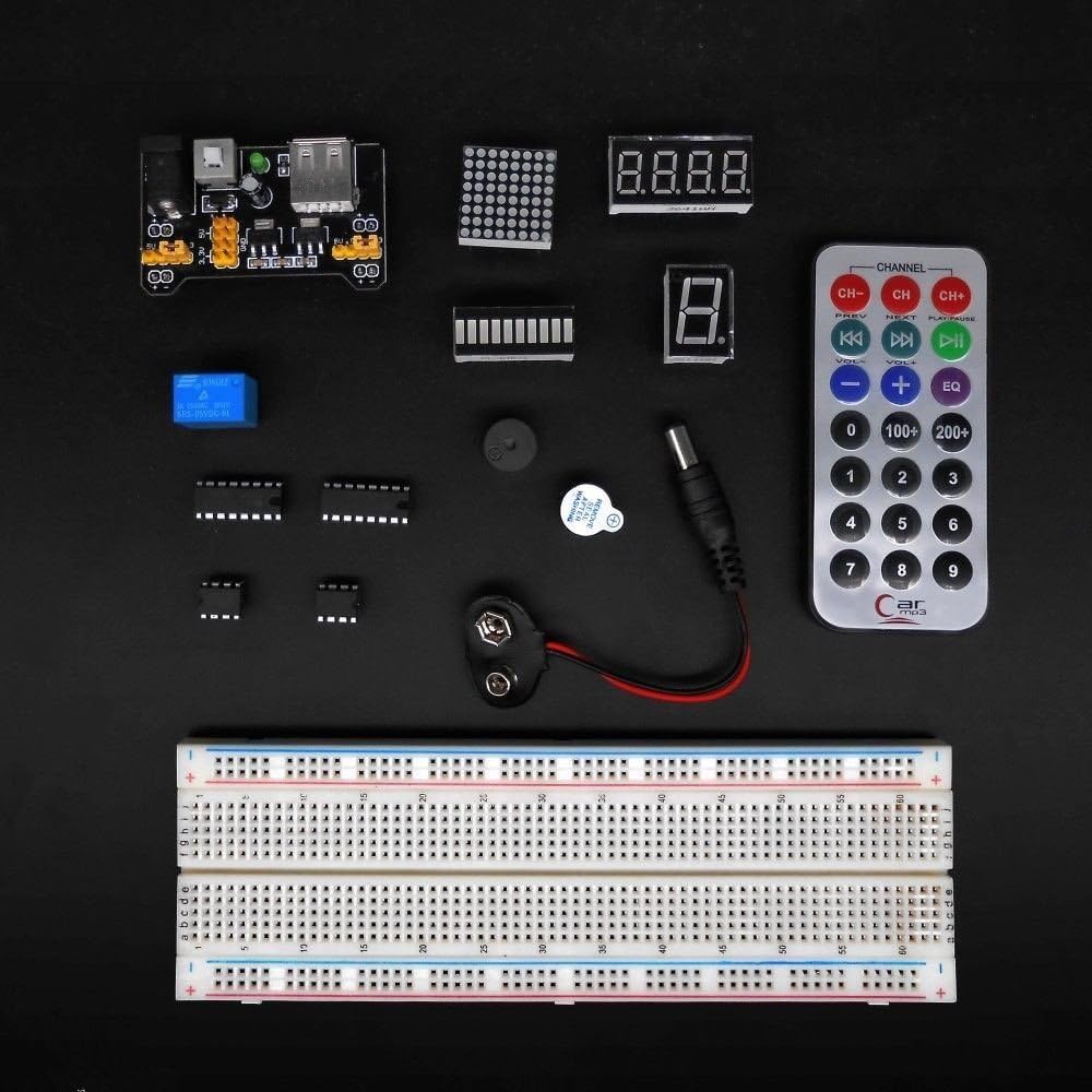 Mega2560 LCD1602 Servo Stepper Motor Sensors Breadboard Jumper Wire Resistor Capacitor Transistor STEM Electronic Projects Starter Kit H492