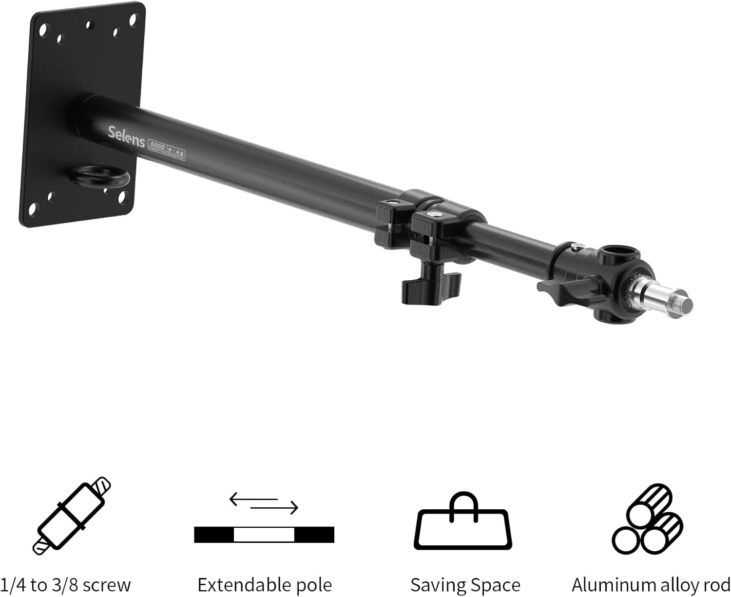 2 Pack Camera Mount Boom Arm with 3/8 1/4 Thread C72149