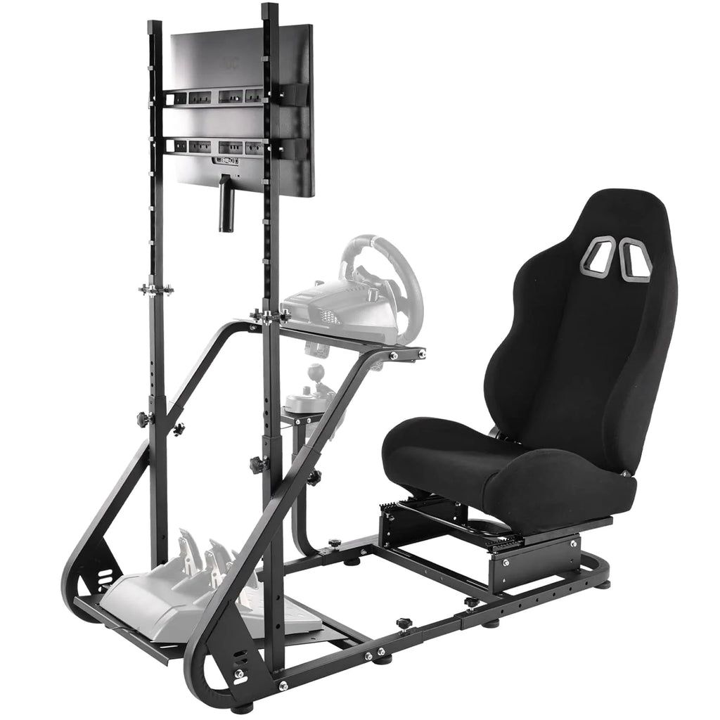 Racing Sim Cockpit with TV Mount Racing Seat A860812