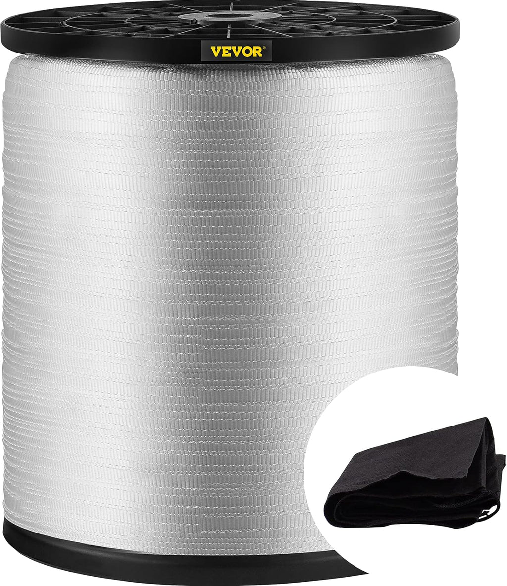 1250Lbs Polyester Pull Tape, 1053' x 1/2" Flat Tape, Pack of 2 M11992