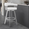 Faux Leather Swivel Bar Stool E598614