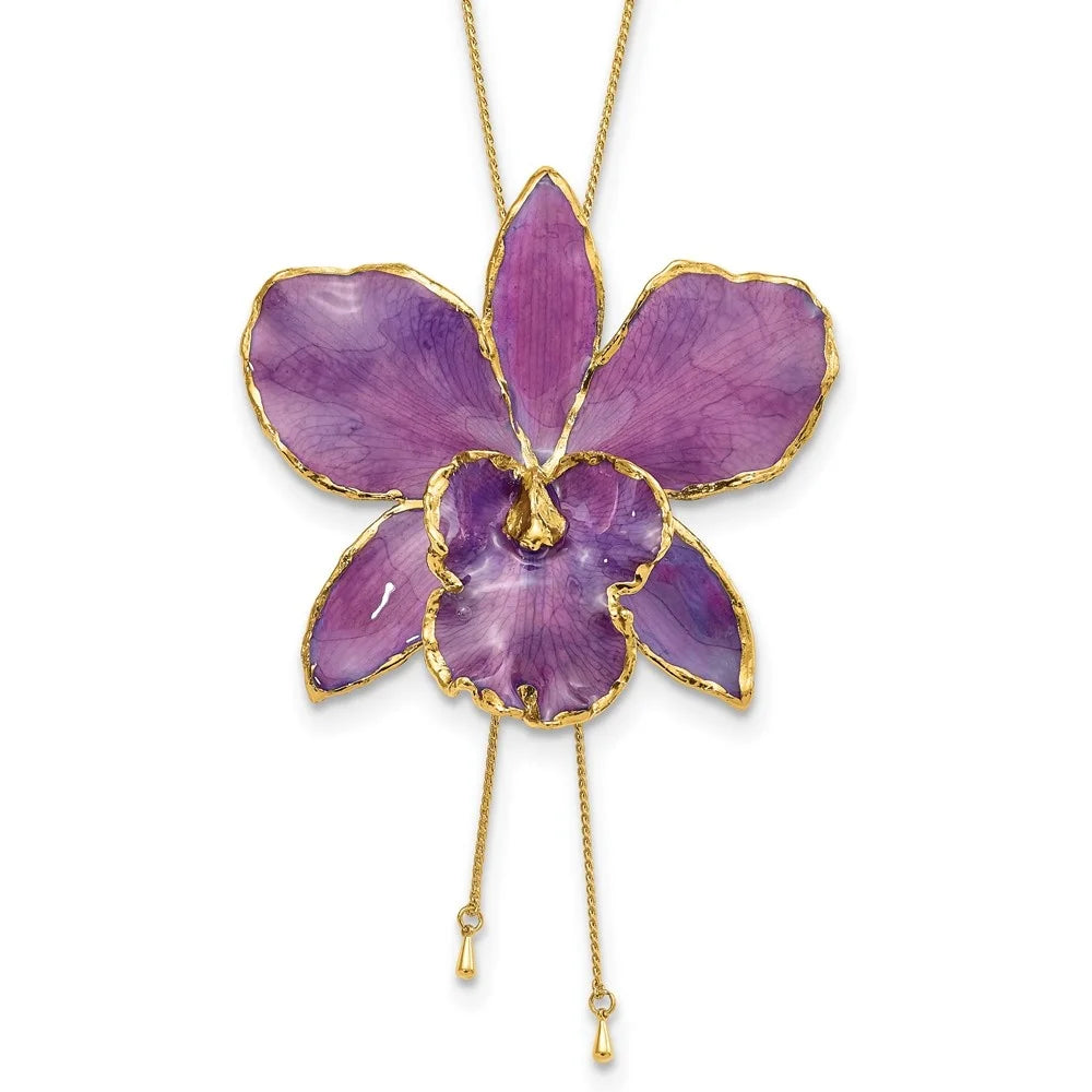 24k Gold Dipped Real Evergreen Leaves Leather Cord Necklace 20" U6496
