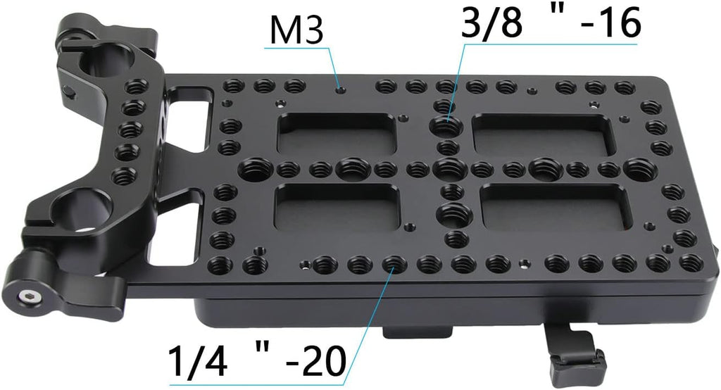 V Lock Mounting Plate Power Supply Splitter with 15mm Rod Clamp A579810