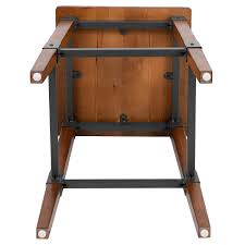 4 Pack Backless Wood Barstool U3228