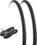 Road Bike Slick Tire 700×23C 2 Tires + 2 Tubes Set M4415