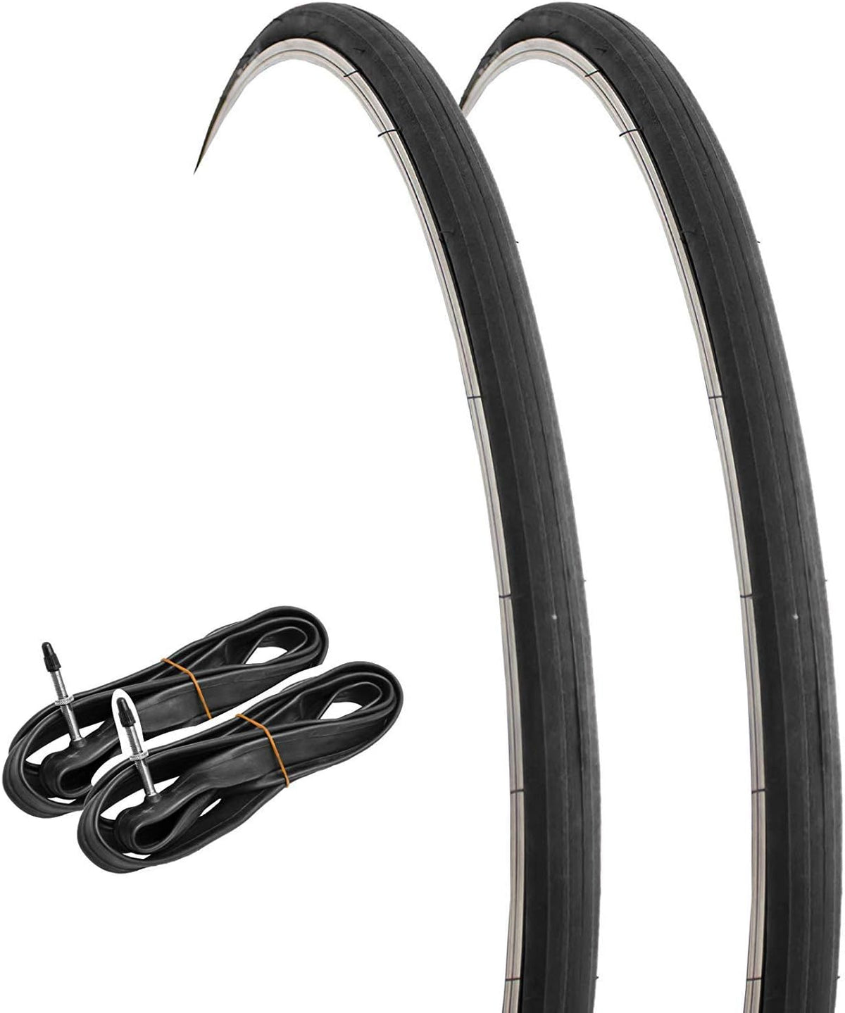 Road Bike Slick Tire 700×23C 2 Tires + 2 Tubes Set M4415