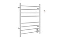 Dual 8-Bar Hardwired and Plug-In Towel Warmer in Brushed Stainless Steel J9011