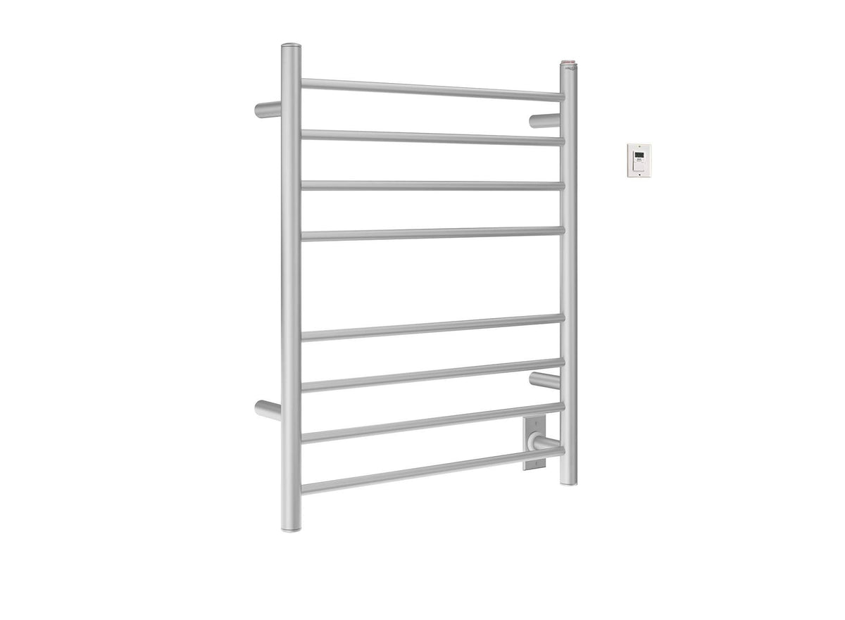 Dual 8-Bar Hardwired and Plug-In Towel Warmer in Brushed Stainless Steel J9011
