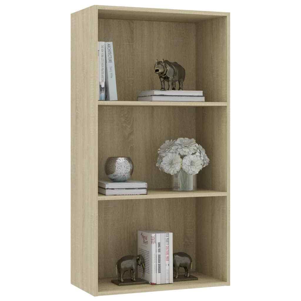 Sonoma Oak 3-Tier Book Cabinet Chipboard B370
