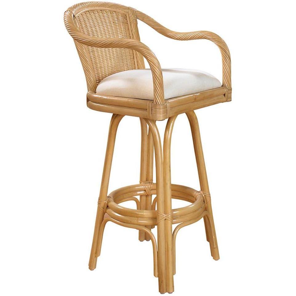 Swivel Rattan Counterstool in Natural Finish Z212998