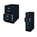 2 Drawer File Cabinet and 4 Drawer File Cabinet in Black C9093