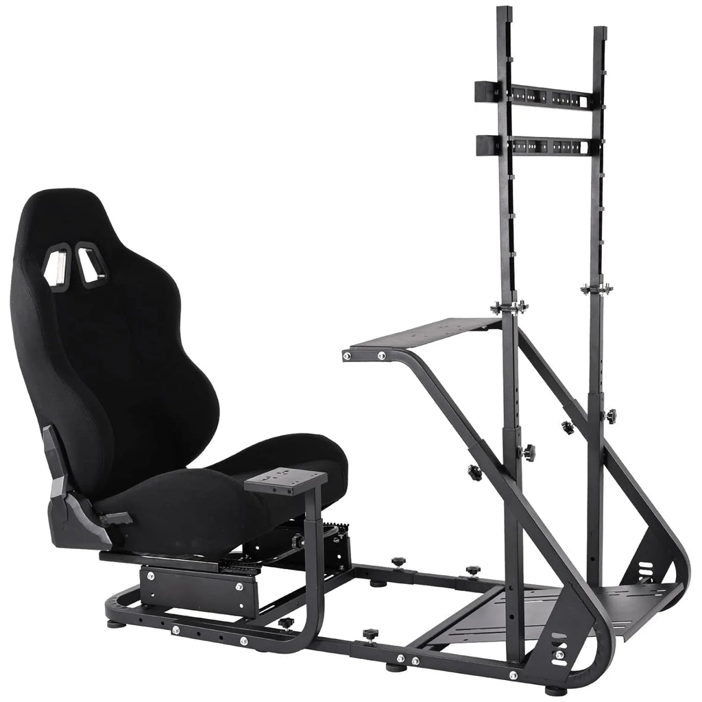 Racing Sim Cockpit with TV Mount Racing Seat A860812
