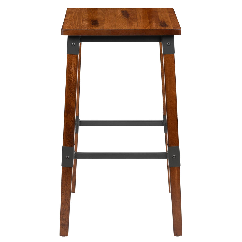 4 Pack Backless Wood Barstool U3228