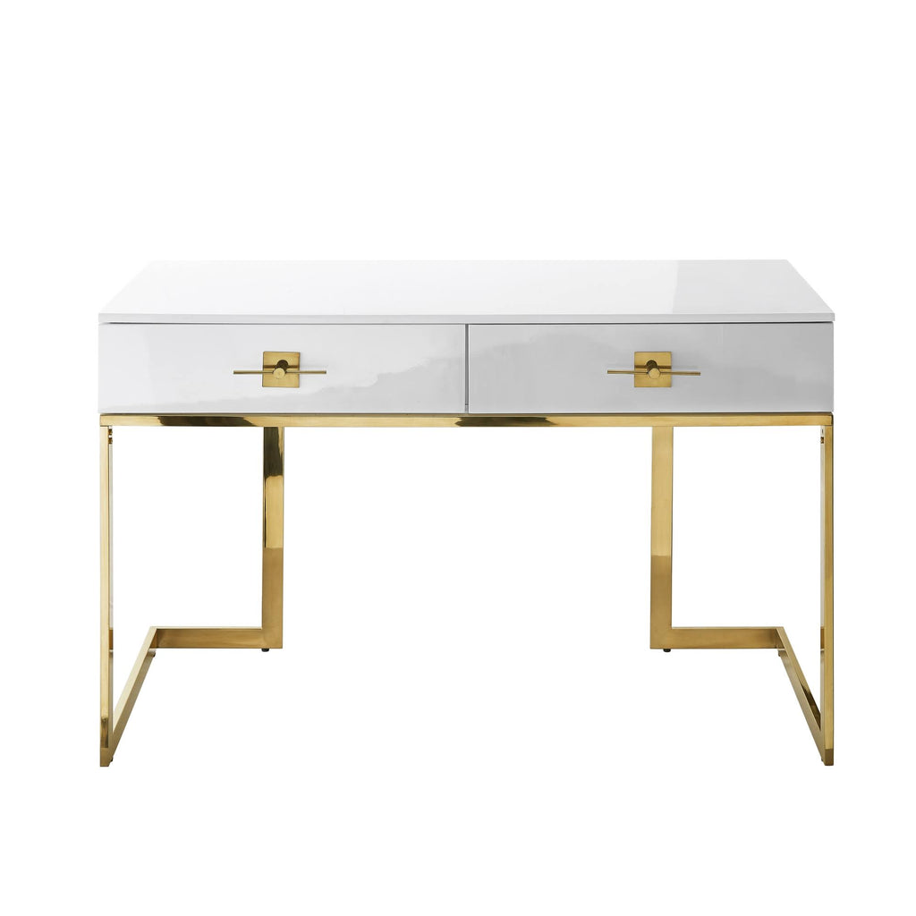 White/Gold Writing Desk H101813