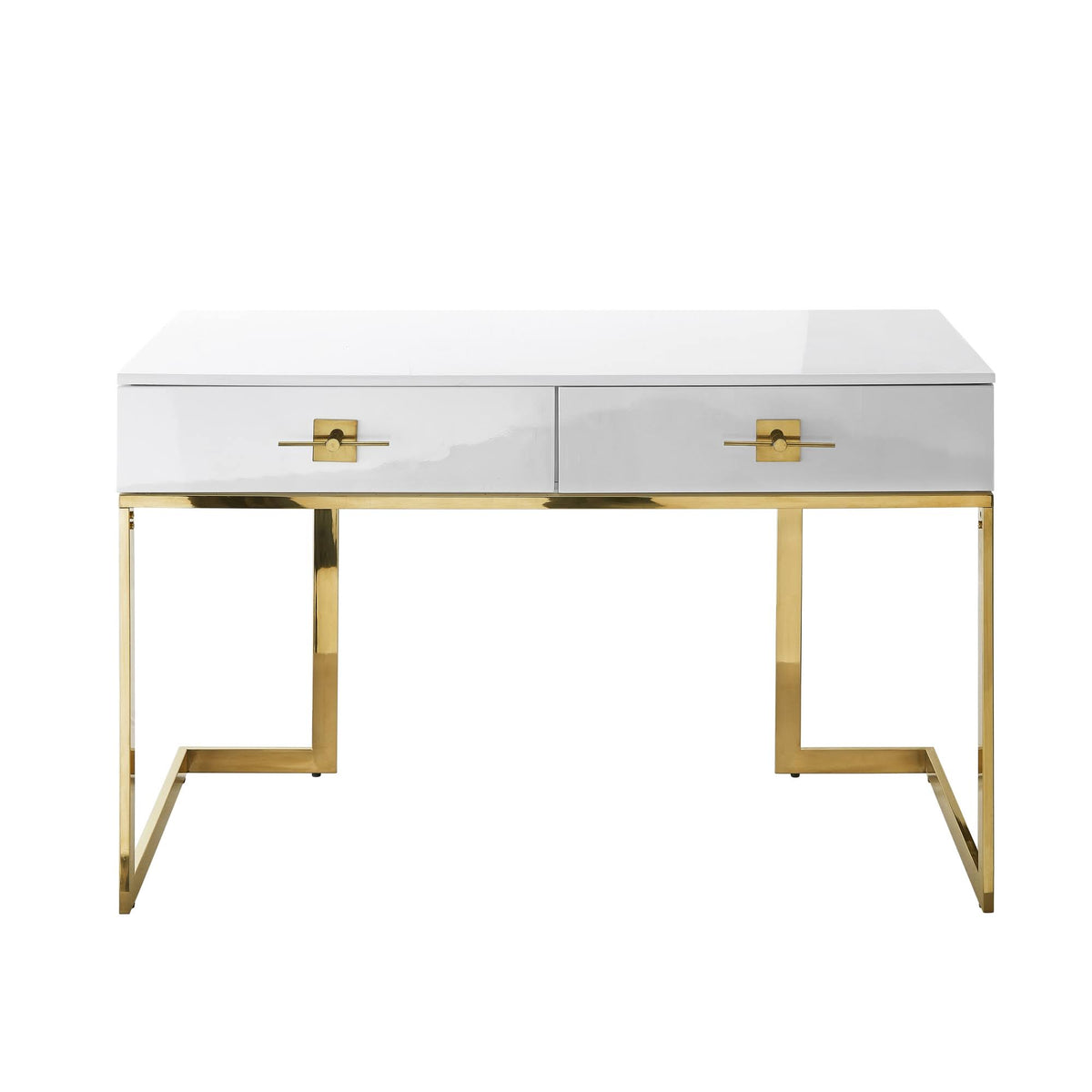 White/Gold Writing Desk H101813