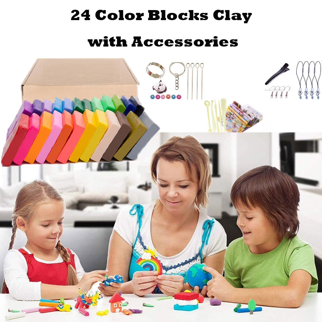 24 Color Baking Molding Toys With Accessories S391