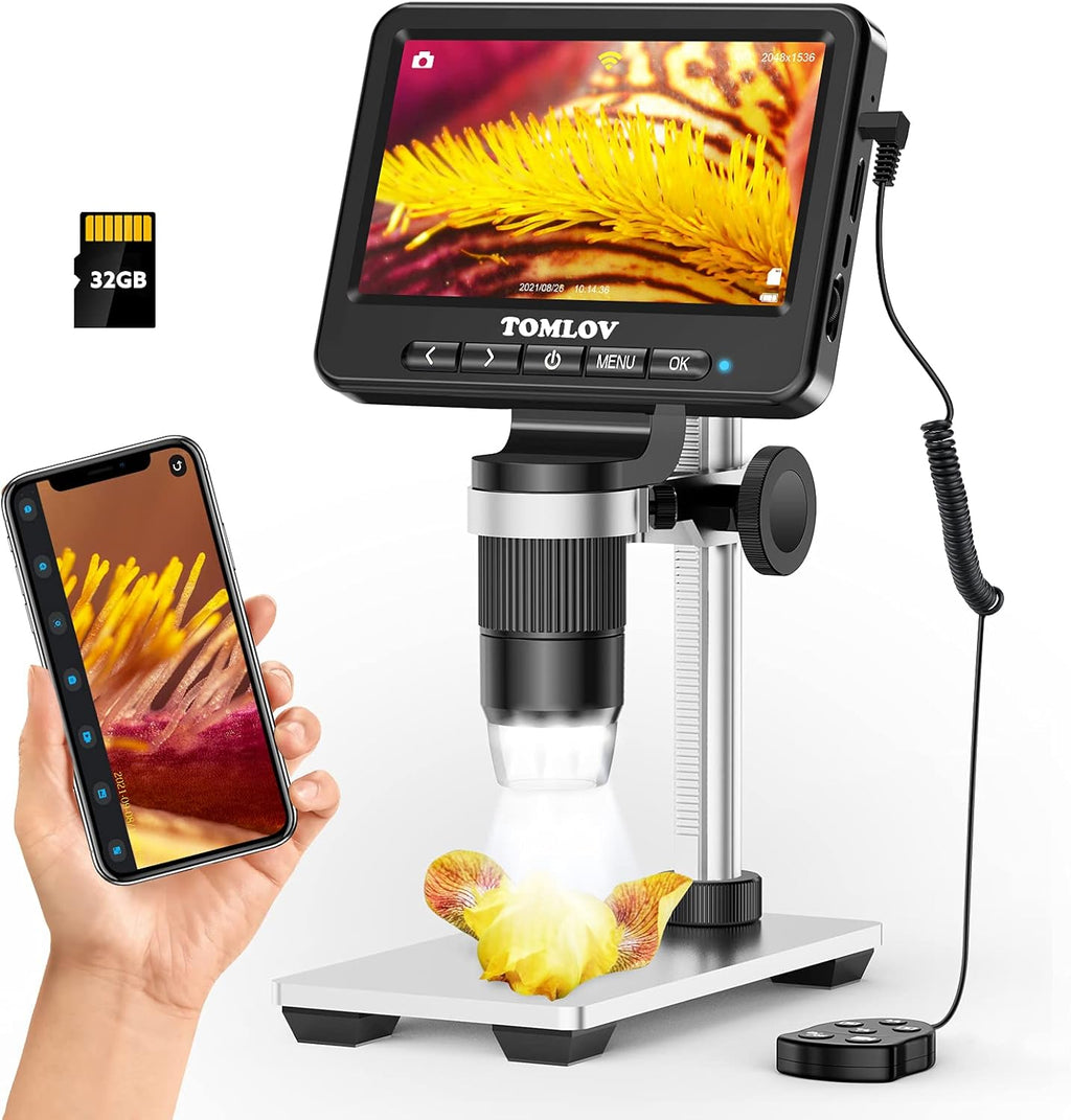 7 LCD Digital Microscope 50-1200x with Metal Stand N981020
