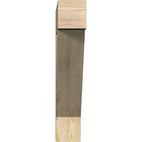 6x22W x 32x22D x 32x22H Traditional Block Rough Sawn Bracket, Douglas Fir L91997
