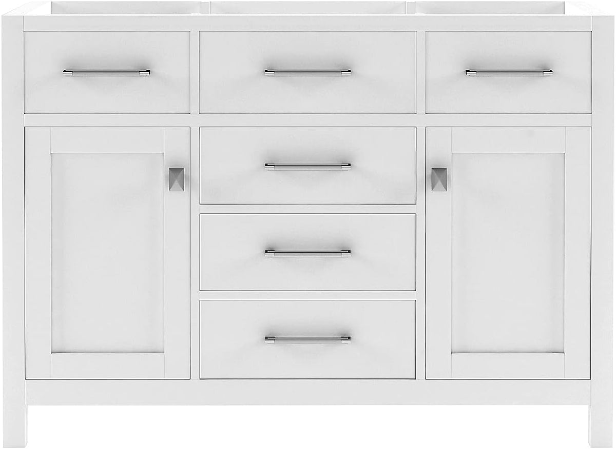 White 48 inch Single Sink Bathroom Vanity Cabinet E95976