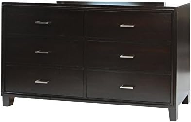 Solid Wood 6-Drawer Dresser in Espresso Q47008