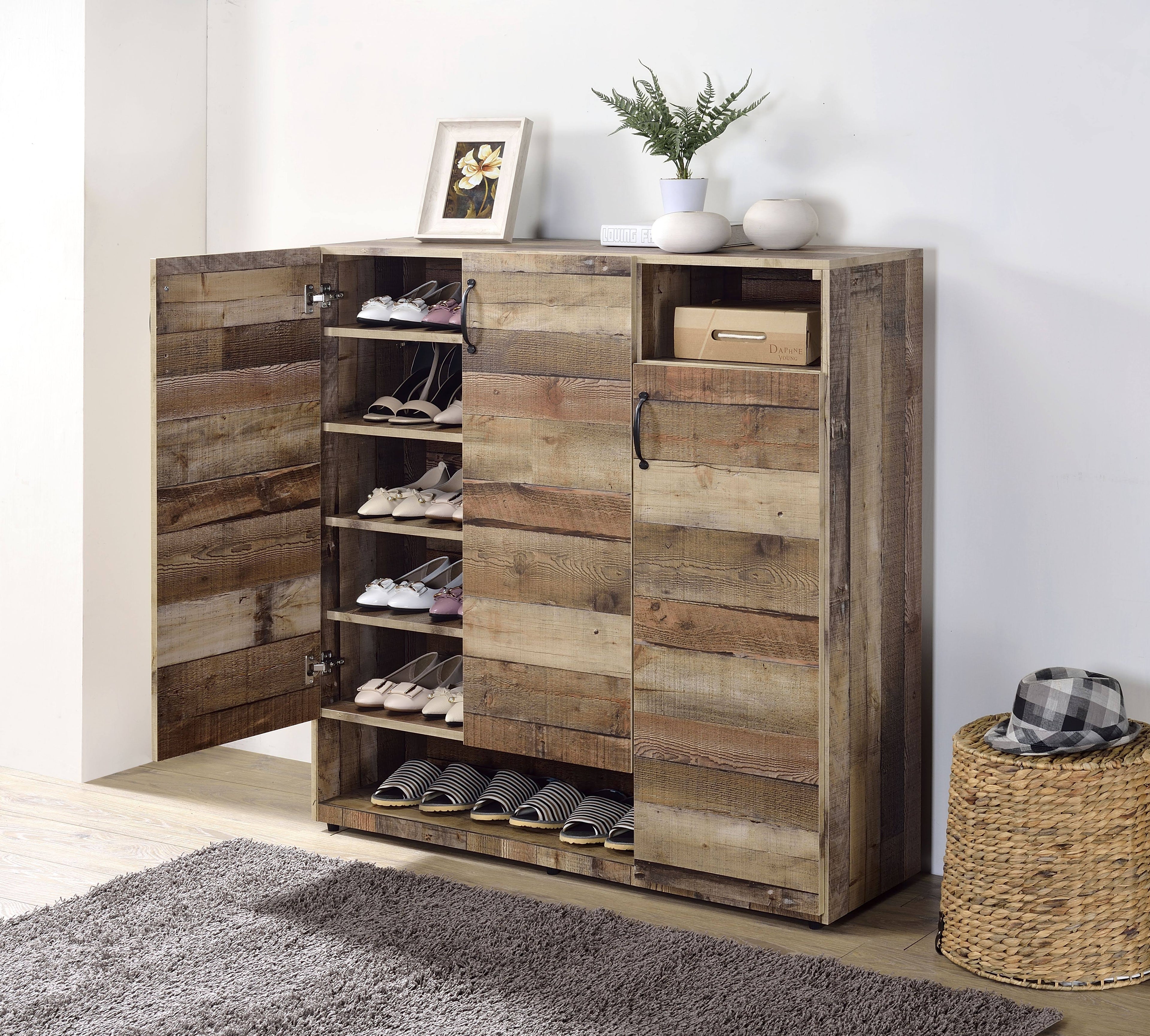Rustic Gray Oak Cabinet E650386