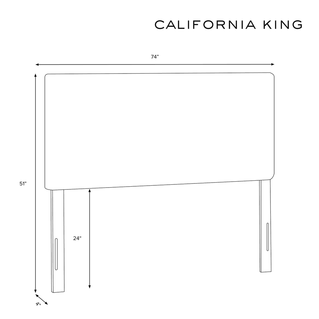Navy Velvet California King Headboard F54711