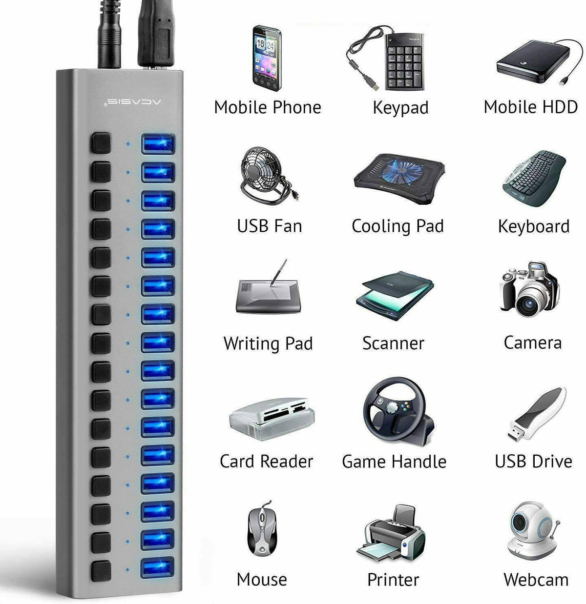 16 Ports 90W USB 3.0 Data Hub E321371