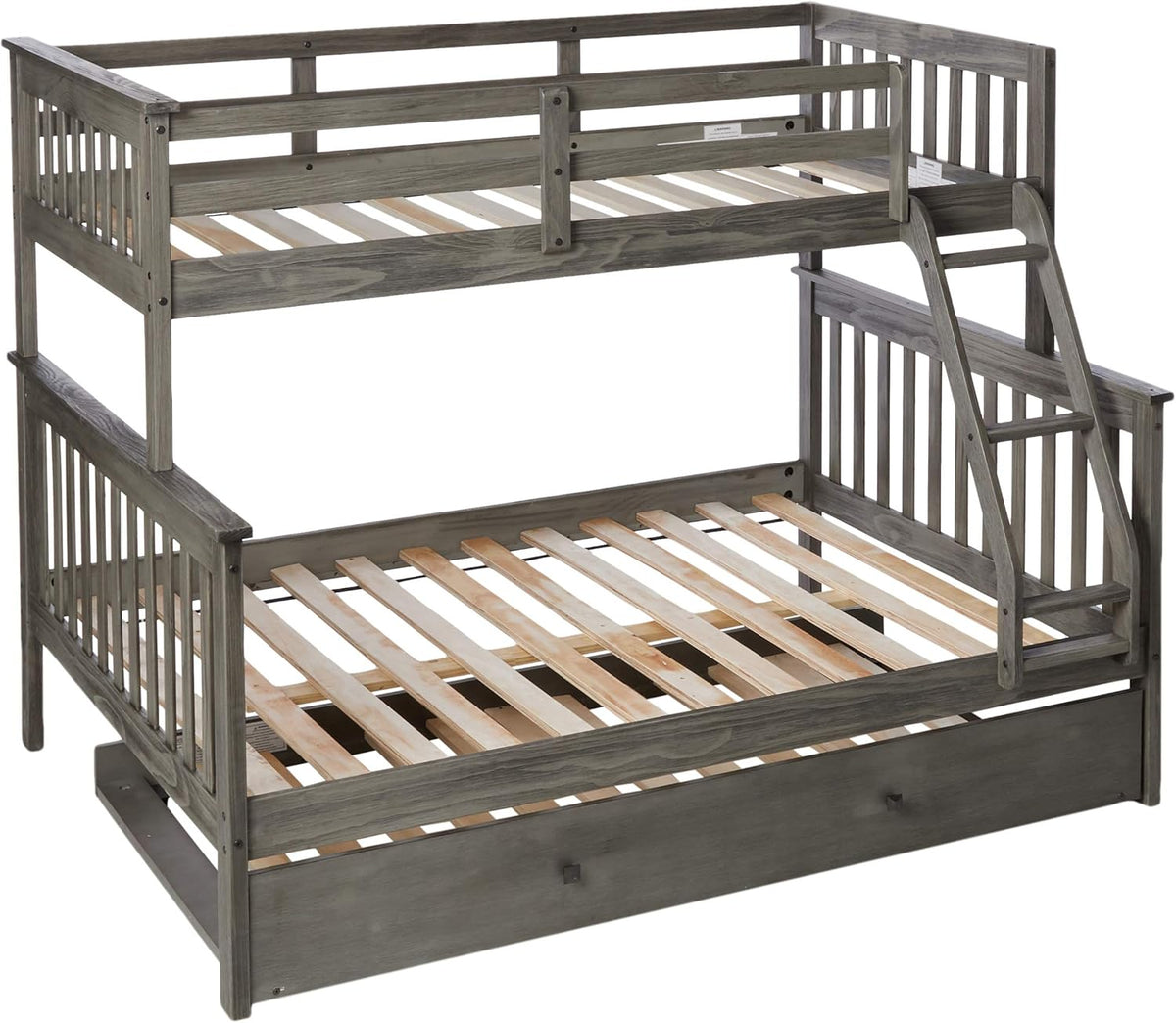 Mission Bunk Bed, Full/Full, Dark Cappuccino/White V481387