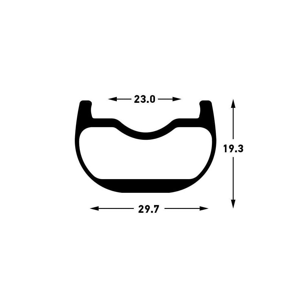 Carbon 29x22 Disc Rim - Black - 28H R212552