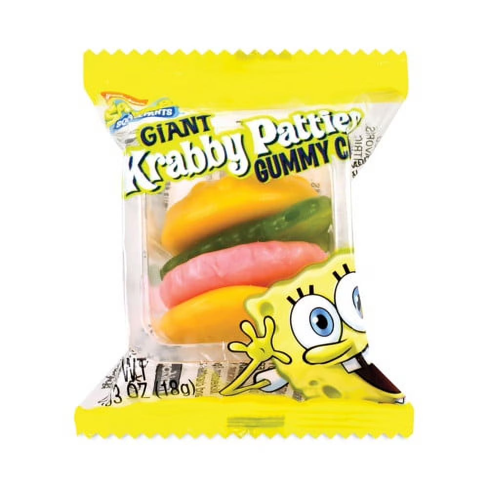 Giant Krabby Patties Gummy Candy, 0.63 oz Pack, 36/Box G76842
